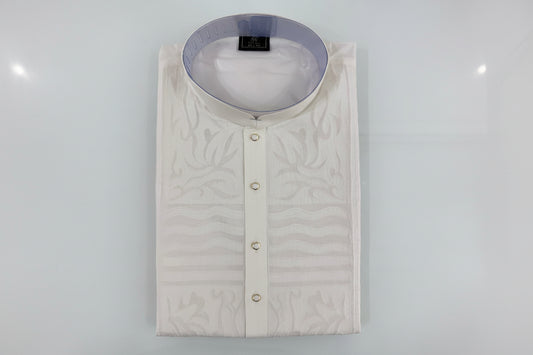 Ivory White Embroidered Festive kurta