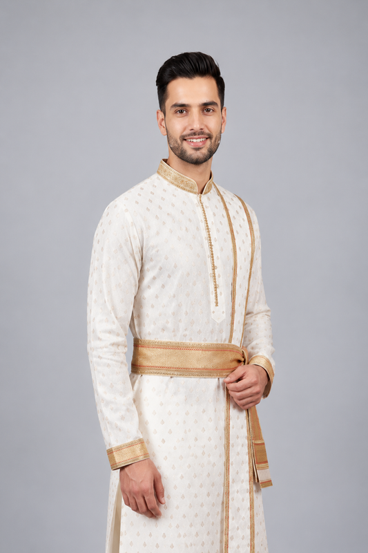 Royal Cream Peshwai Outfit