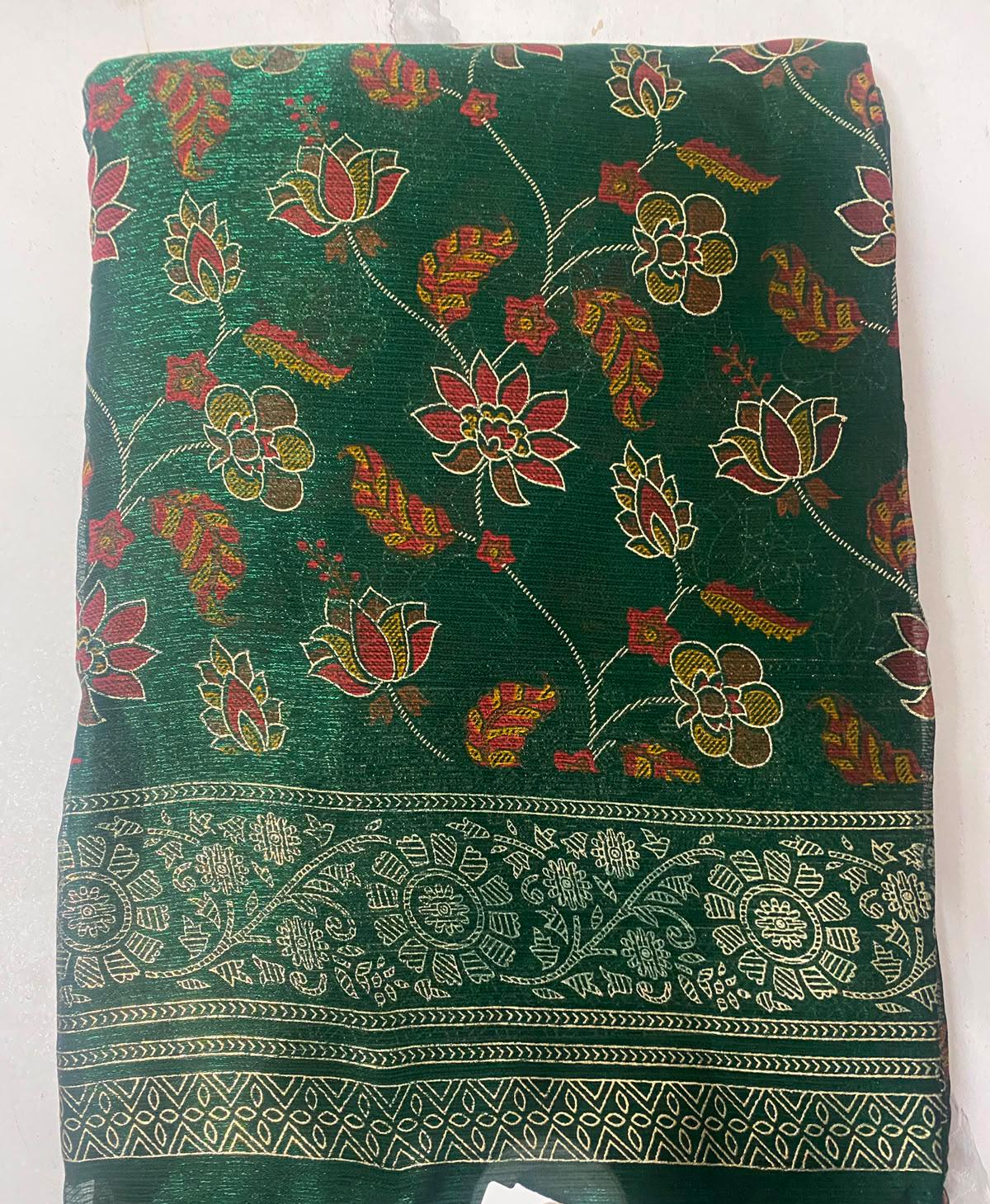 Royal Printed Saree with Traditional Border