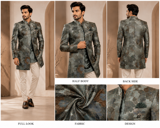 Black Embellished Indo-Western Jodhpuri