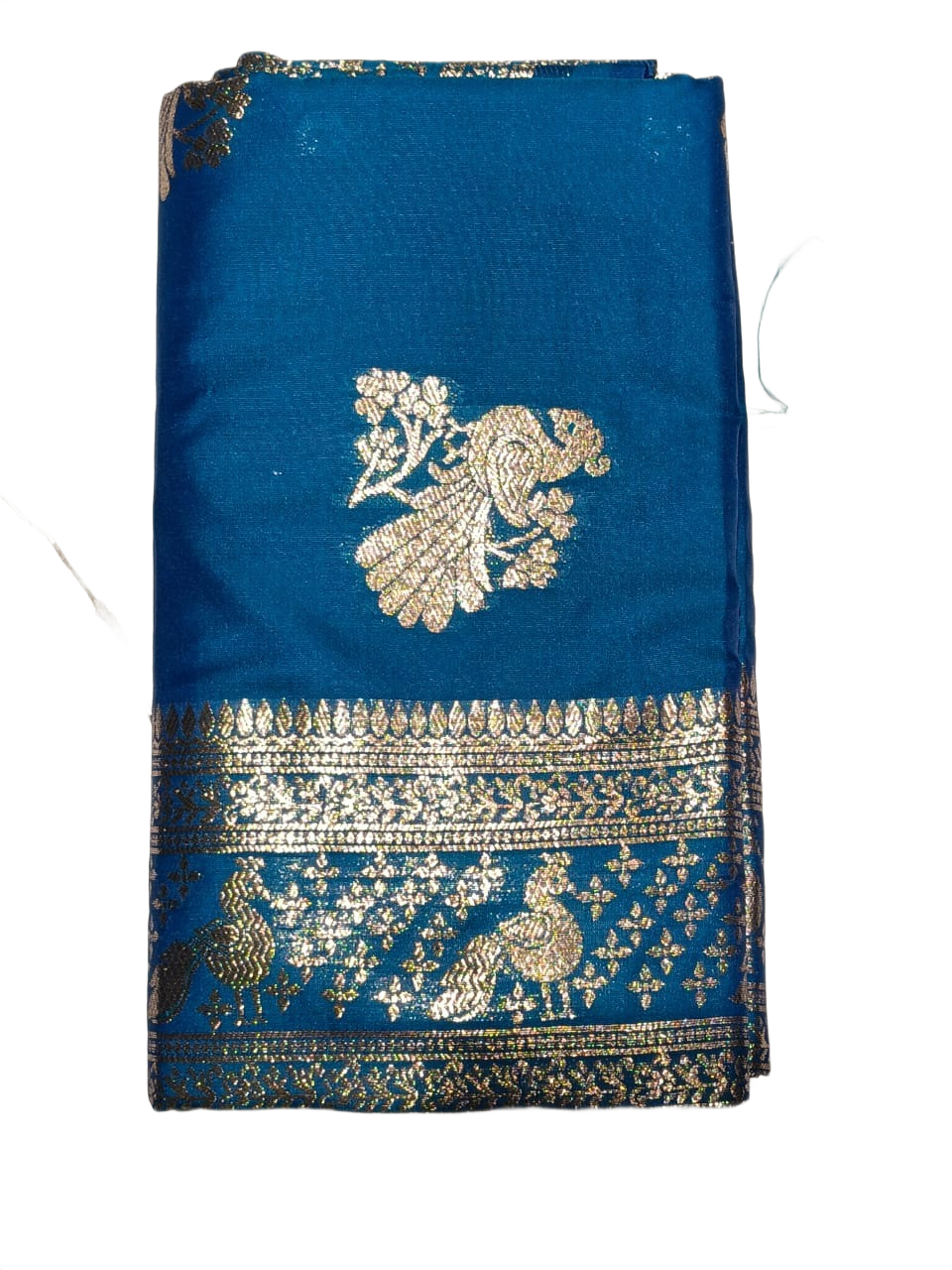 Sky Blue Banarasi Saree – Festive Grace