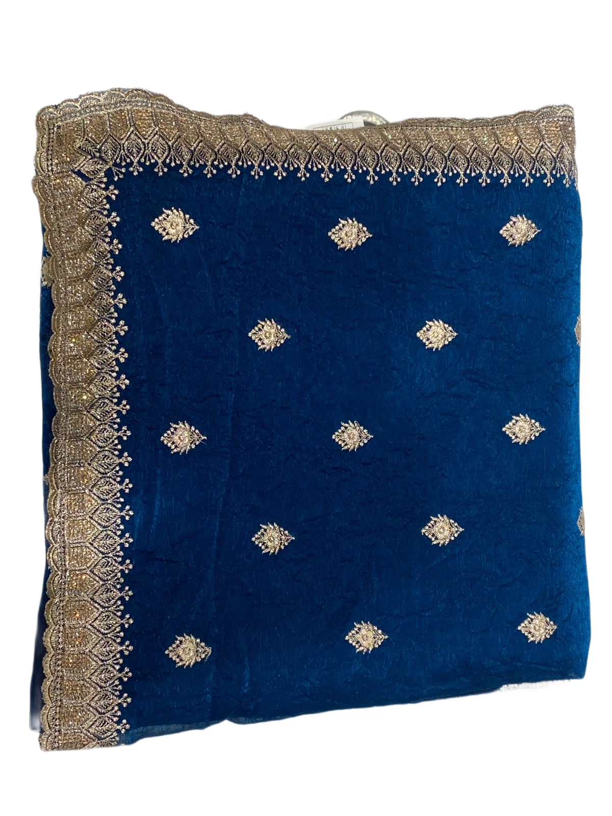Royal Blue Silver Zari Organza Saree for Women | Elegant Party Wear Saree