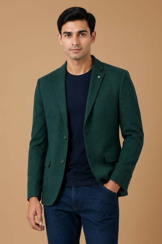 Dark Green Premium Casual Blazer for Men