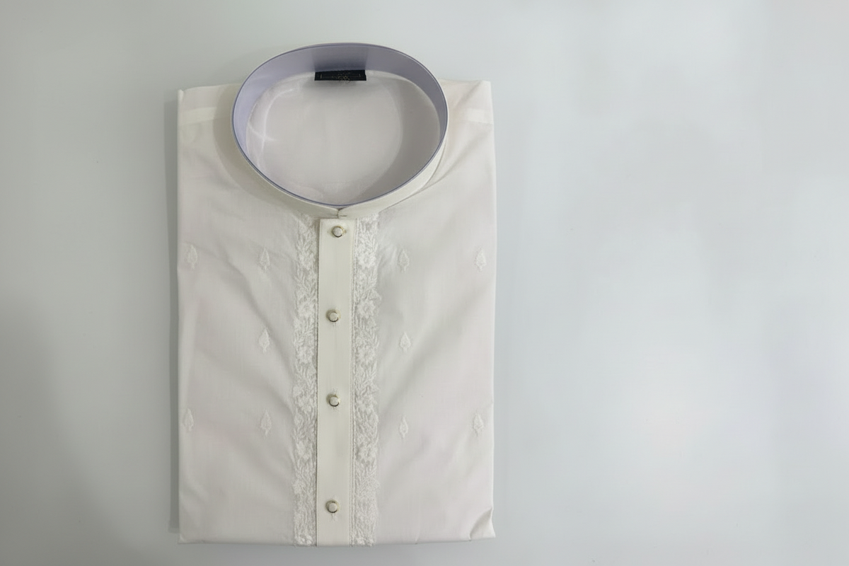Elegant White Men’s Kurta