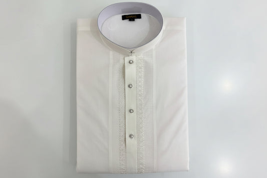 Men’s White Embroidered Kurta