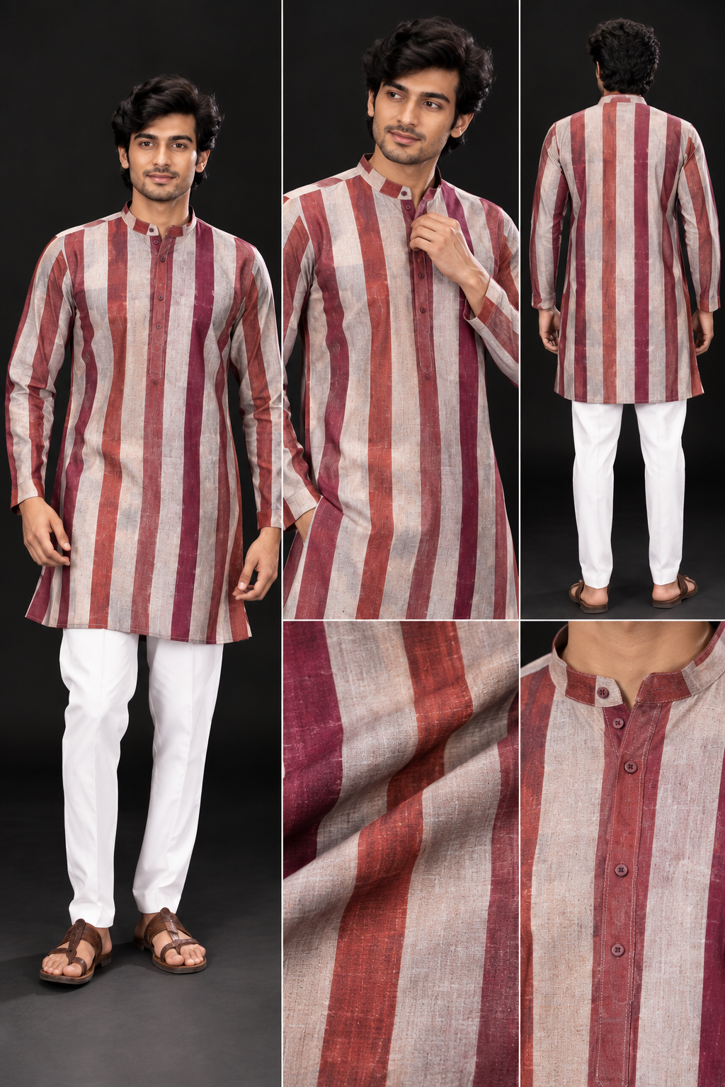 Striped Festive Kurta for Men
