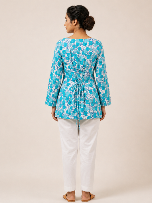 Women Printed Short Kurti Top
