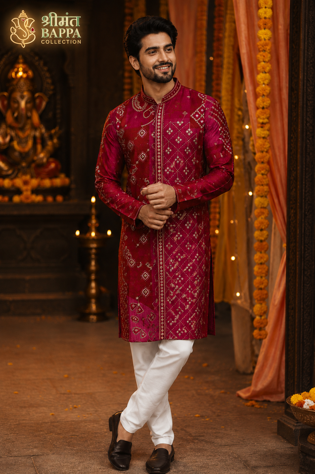 Royal Magenta Embroidered Kurta