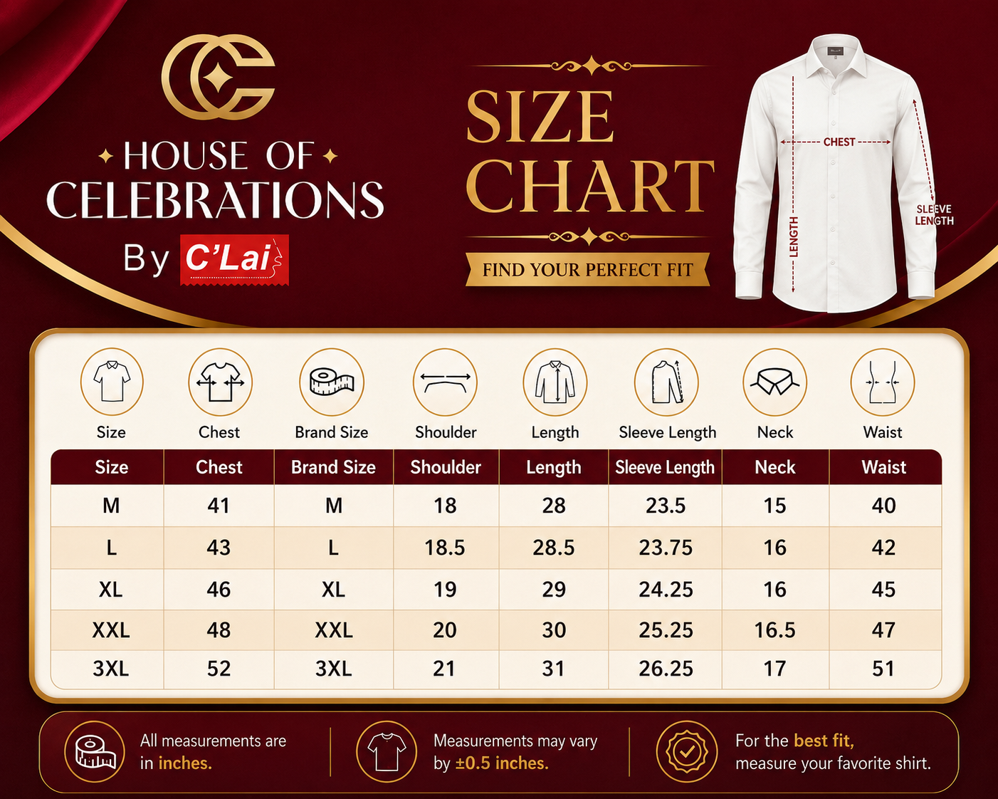Classic Full Sleeve Formal Shirt for Men