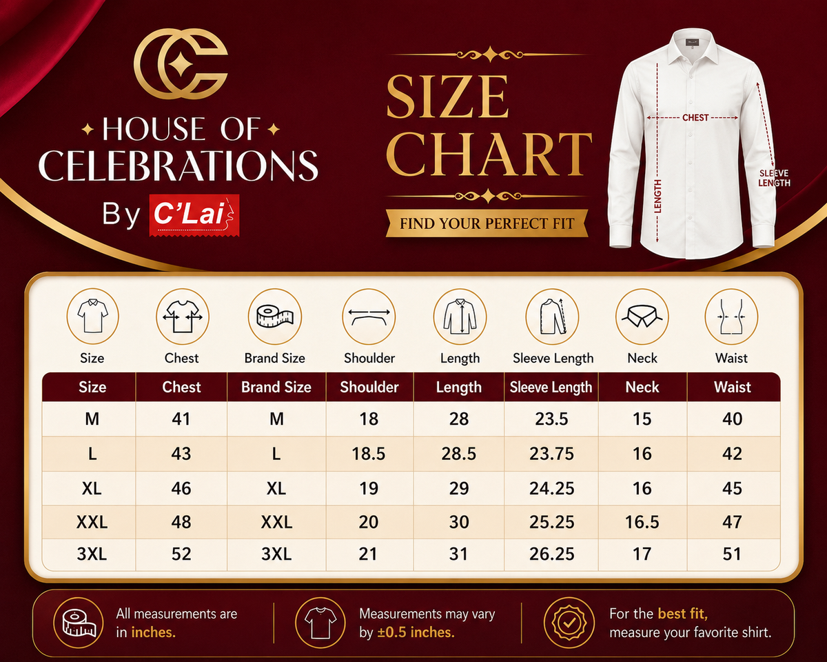 White Printed Formal Shirt for Men