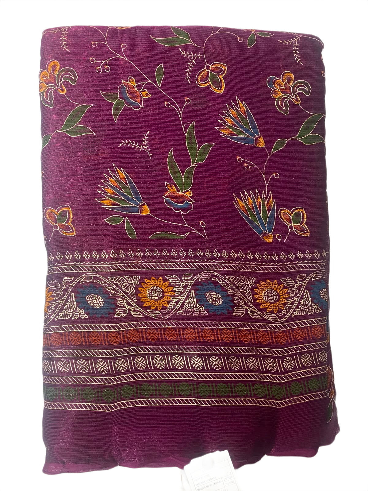 Royal Printed Saree with Traditional Border