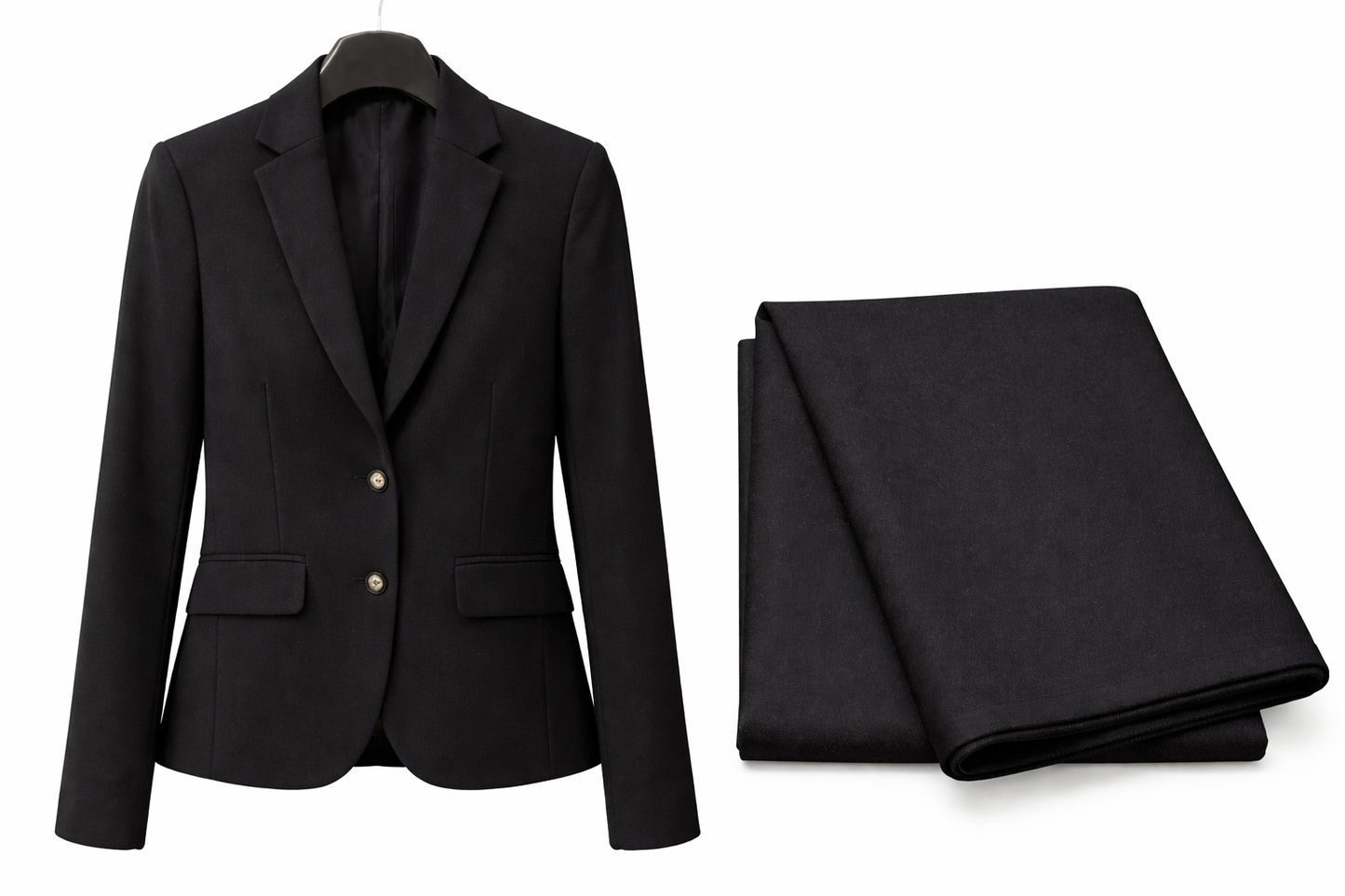 Black Matty Women’s Blazer With Unstitched Trouser Fabric