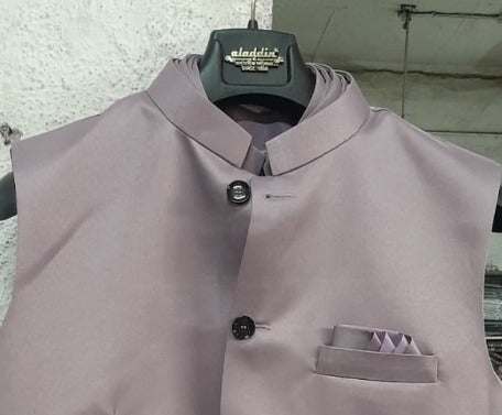 LILAC SOLID NEHRU JACKET
