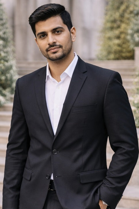 Charcoal Black Matty Fabric Men’s Premium Formal Blazer