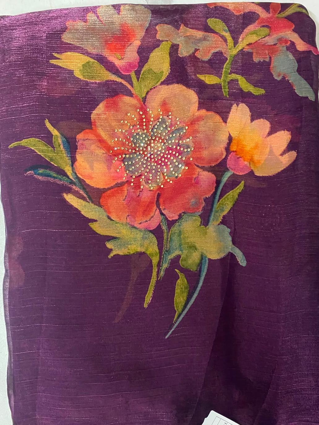 Women's Floral Printed Saree