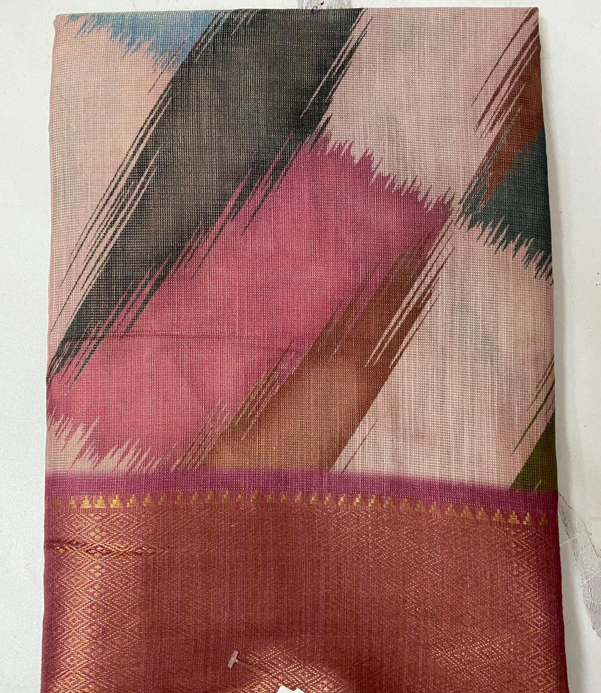 Elegant Multicolor Soft Silk Saree with Rich Woven Border