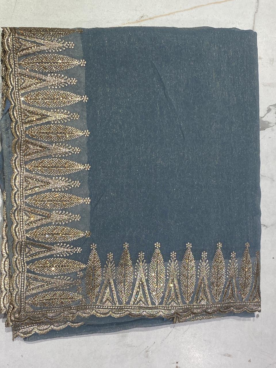 Women's Powder Blue Woven Silk Saree with Elegant Zari Border