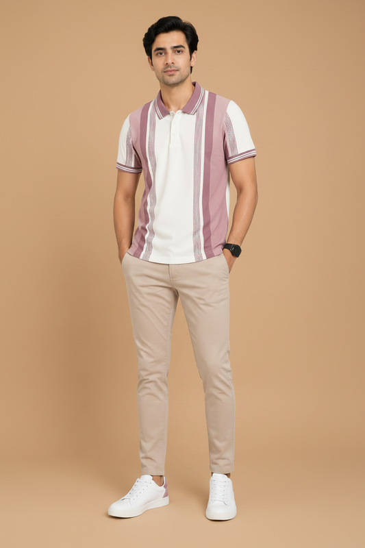 Men’s Striped Polo T-Shirt