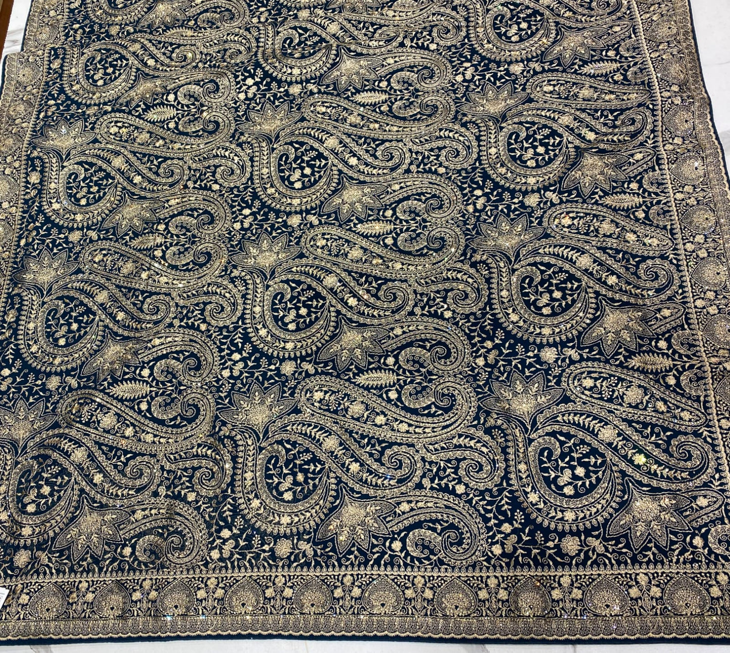 Kashmiri Embroidered Saree | Elegant Designer Party Wear Saree
