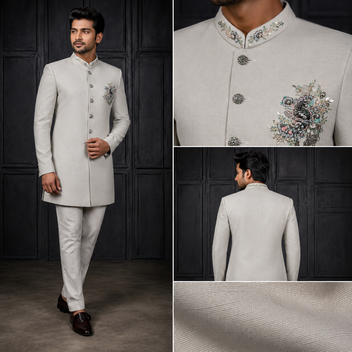 Ivory Embroidered Jodhpuri Suit