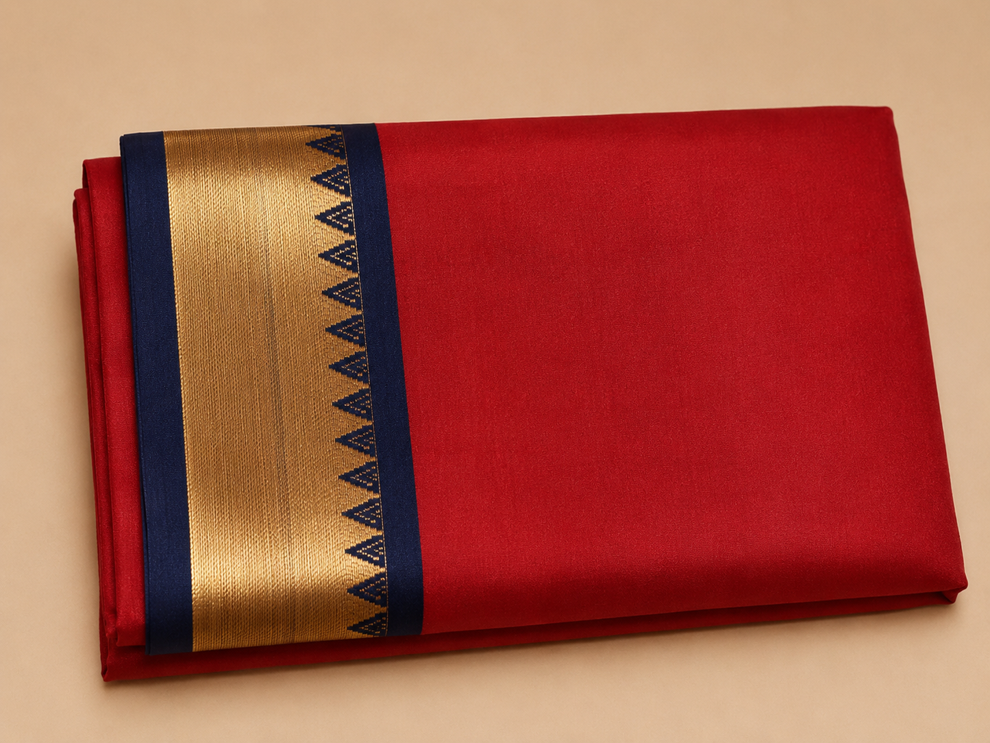 Royal Silk Blend Saree with Gold Zari Border