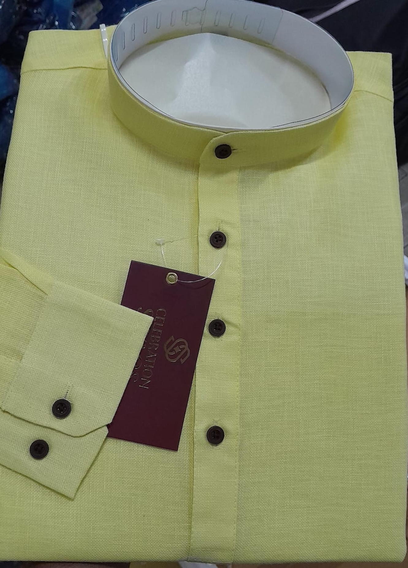 Men’s Lemon Yellow Cotton Namazi Kurta