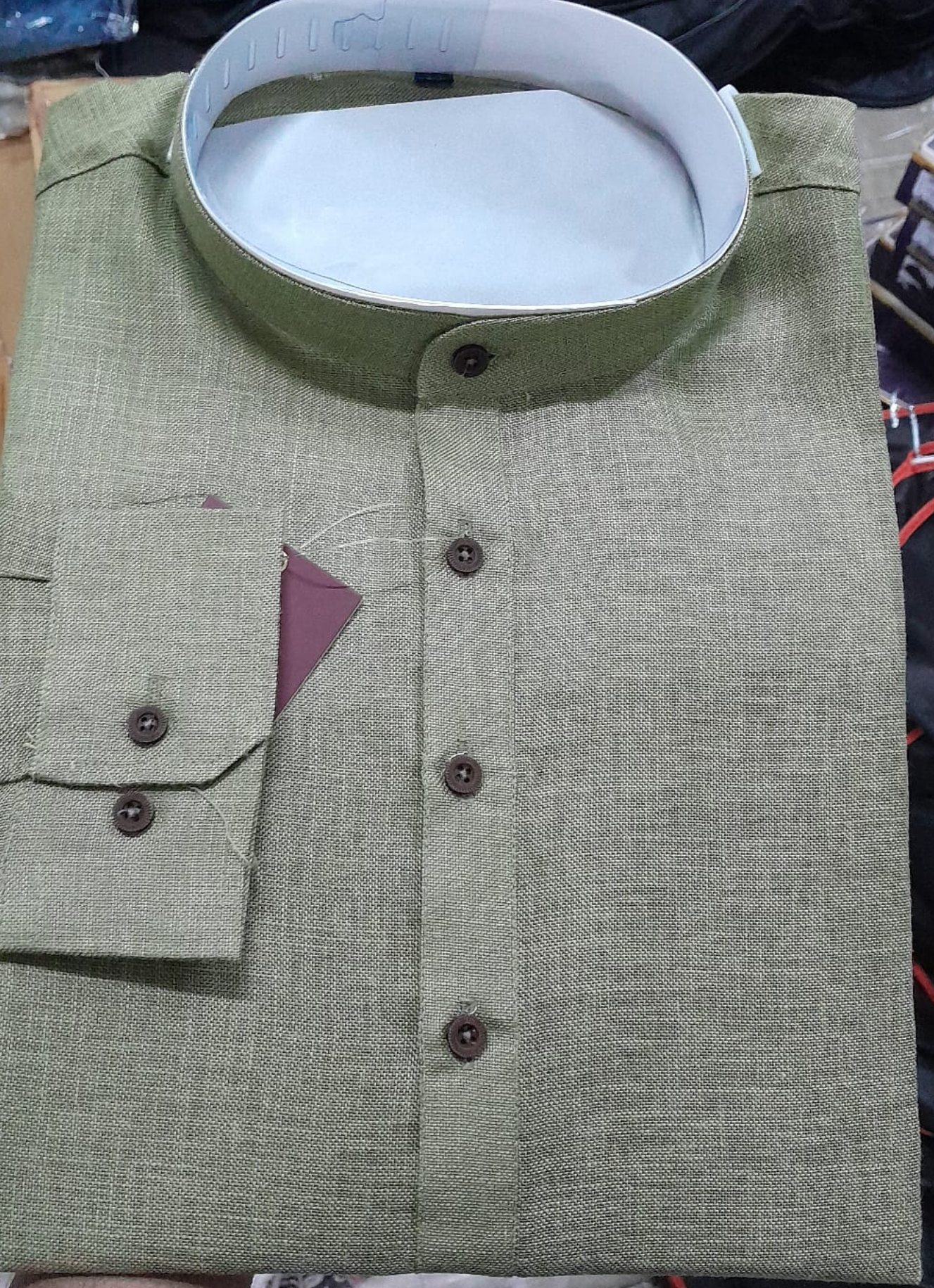 Men’s Olive Green Cotton Namazi Kurta