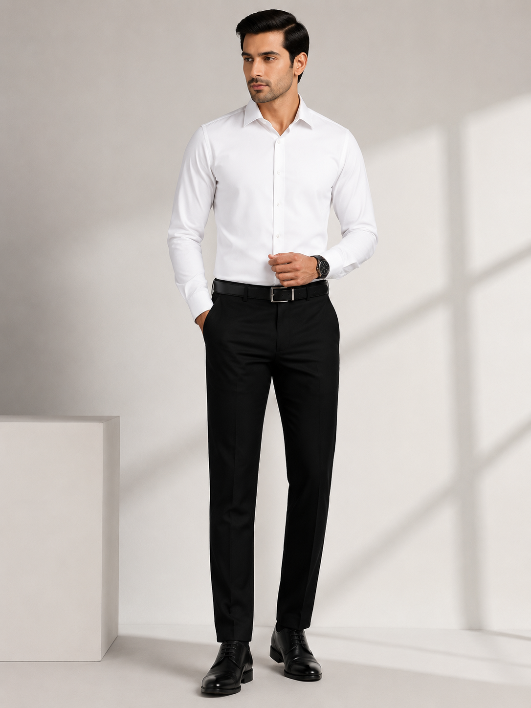 Men Light Solid Formal Shirt