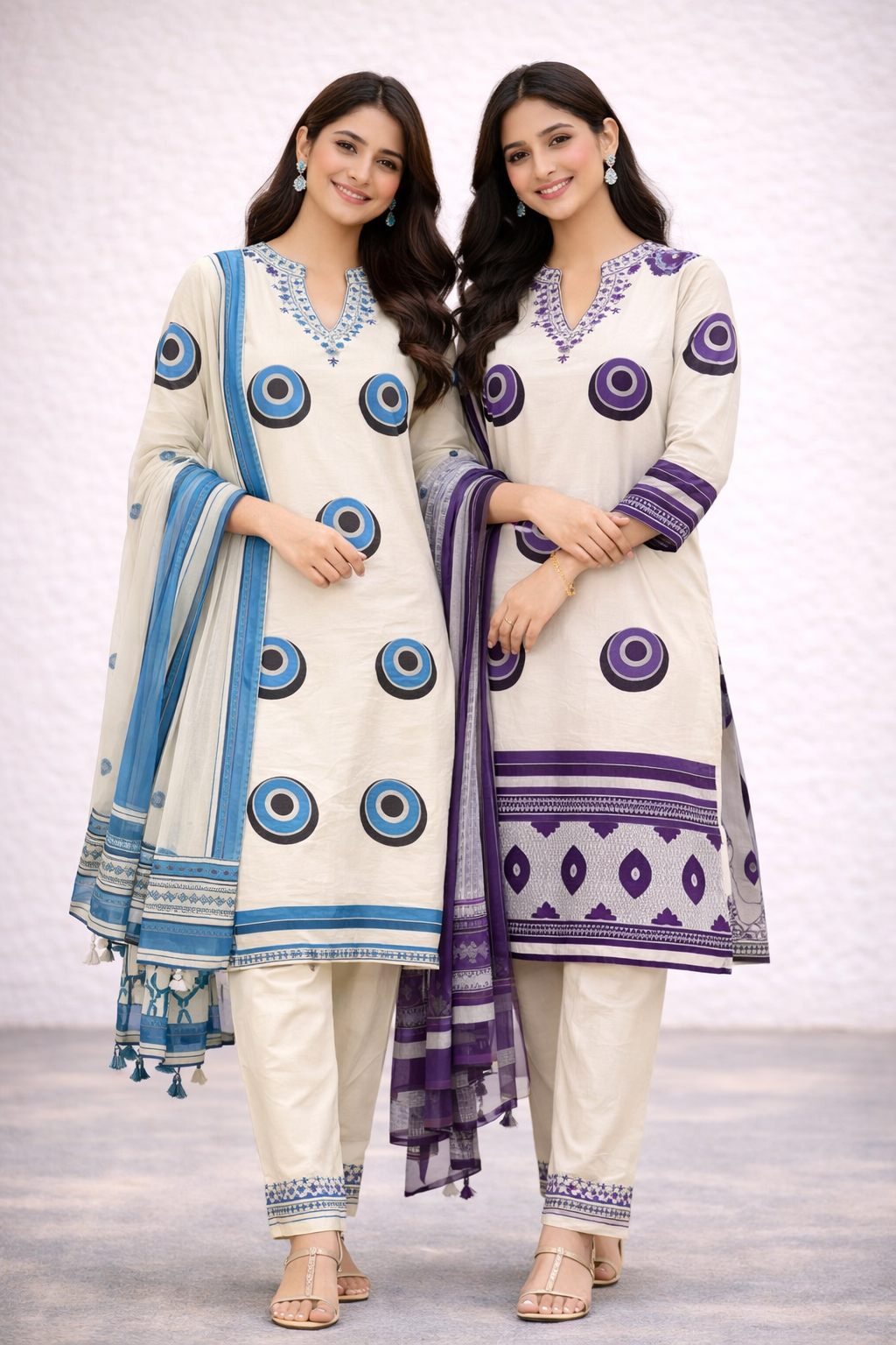 Classic Cotton Printed Kurti Set with Dupatta