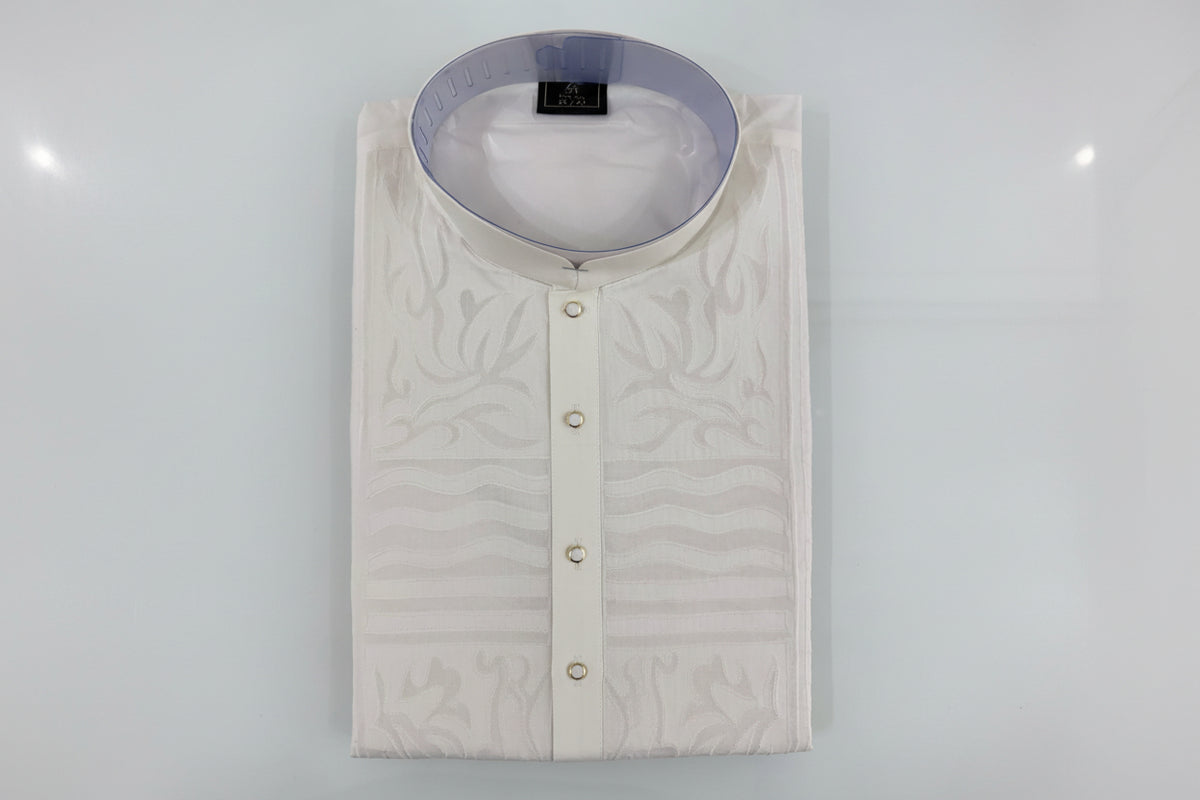 Ivory White Embroidered Festive kurta