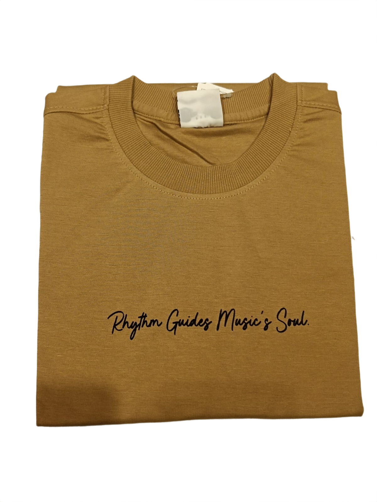 Rhythm Guides Music's Soul Graphic T-Shirt – Camel Brown | Premium Cotton Casual Wear