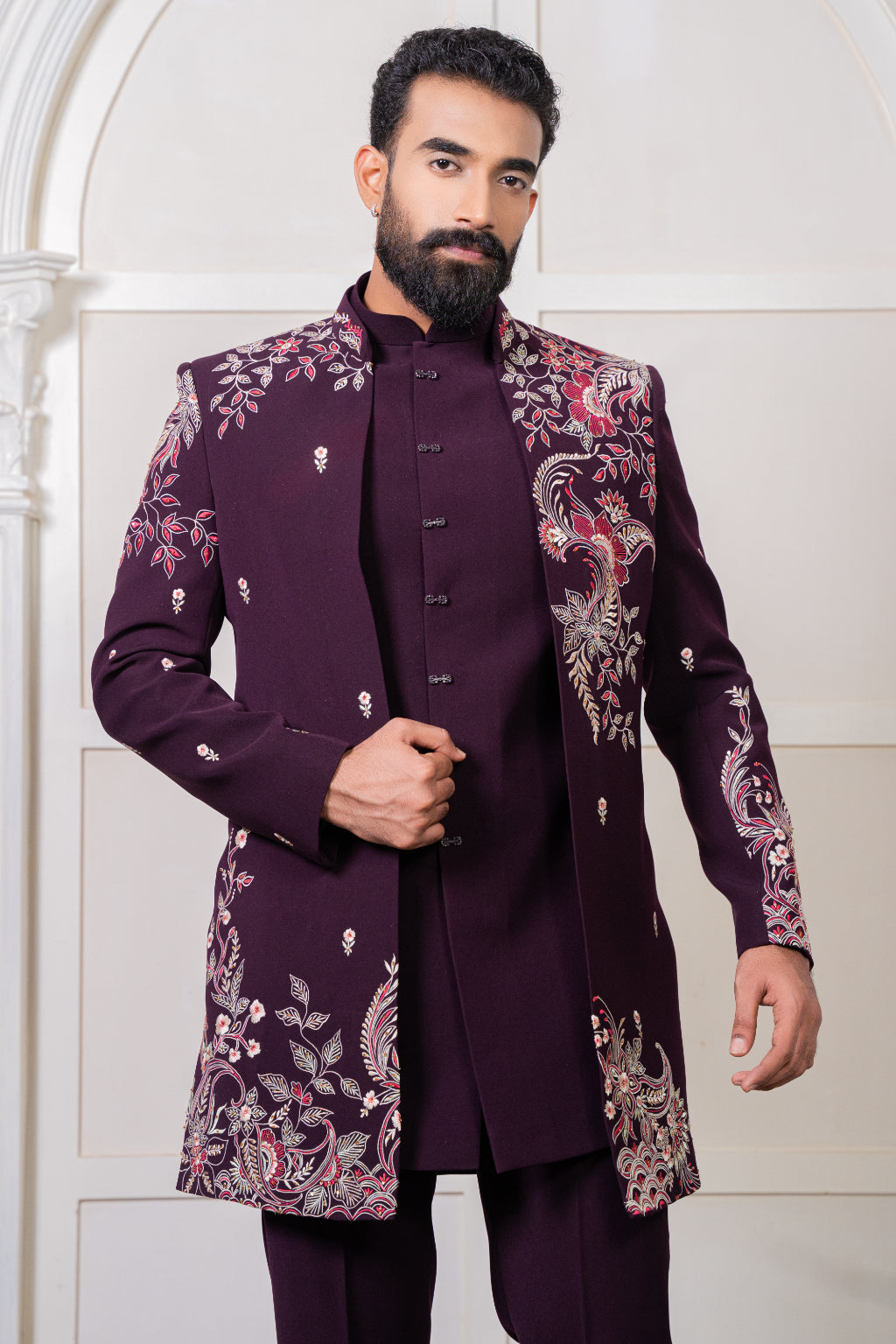 Royal Wine Indo Western Set