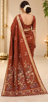 Rust Elegance Women Saree