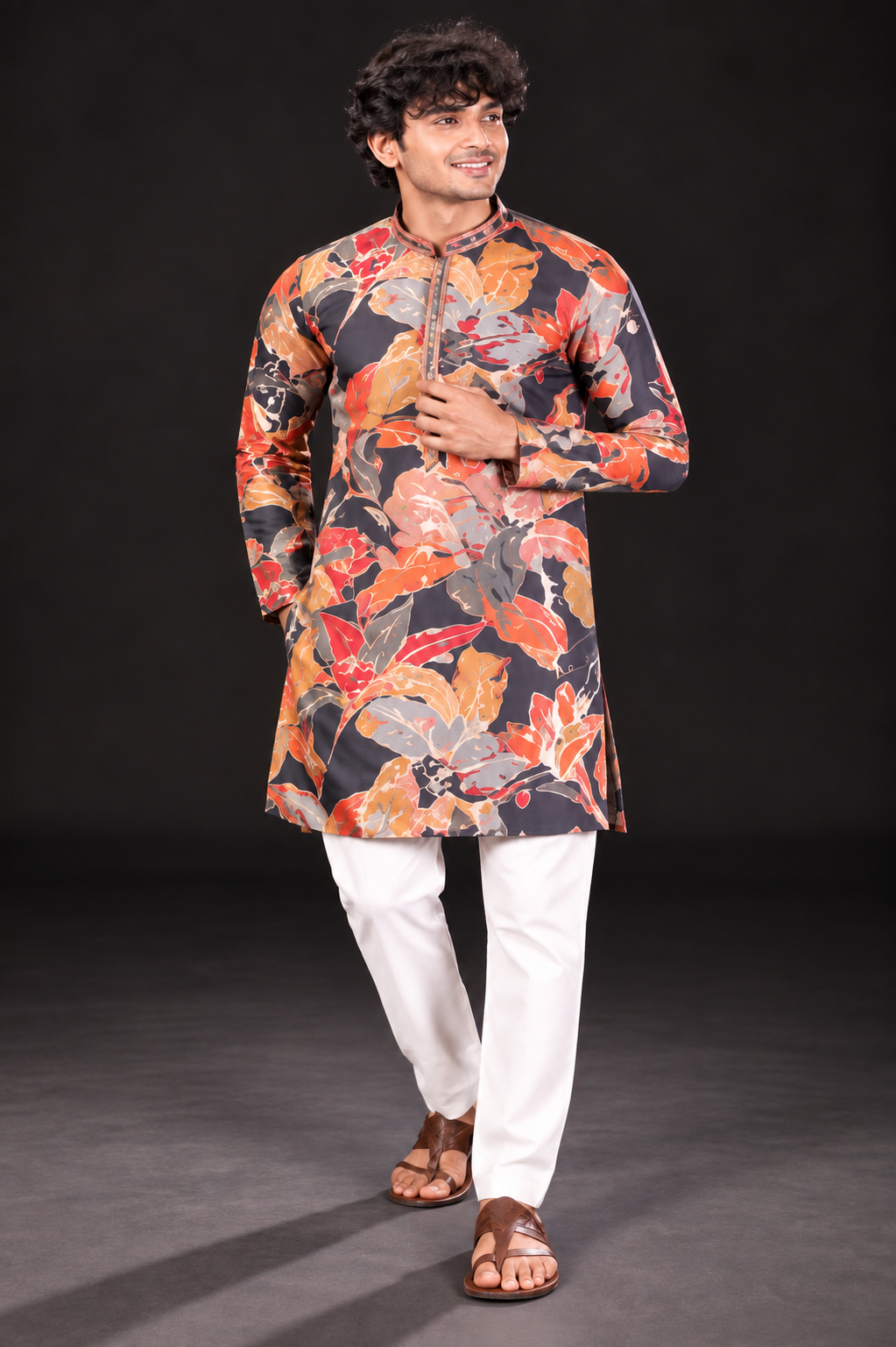 Autumn Bloom Printed Kurta Set