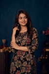 Women's Floral Printed Straight Kurti