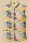 Multicolor Printed Nehru Jacket for Men