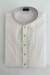 Premium White Embroidered Kurta for Men