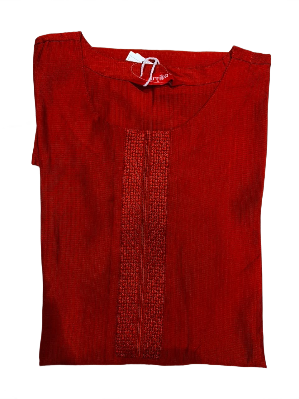Elegant Rust Red Kurti – Half Body Look