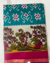 Women's Magenta Printed Saree with  Traditional Border