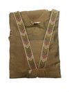 Grey Floral Embroidered Kurta Set with Dupatta