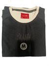 Men's Black Textured Graphic T-Shirt | Premium Casual Crew Neck Tee