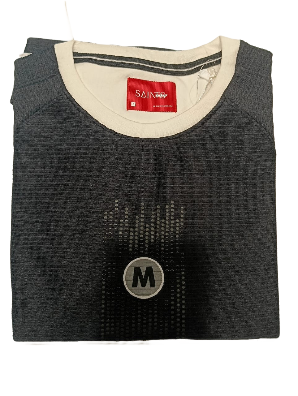 Men's Black Textured Graphic T-Shirt | Premium Casual Crew Neck Tee