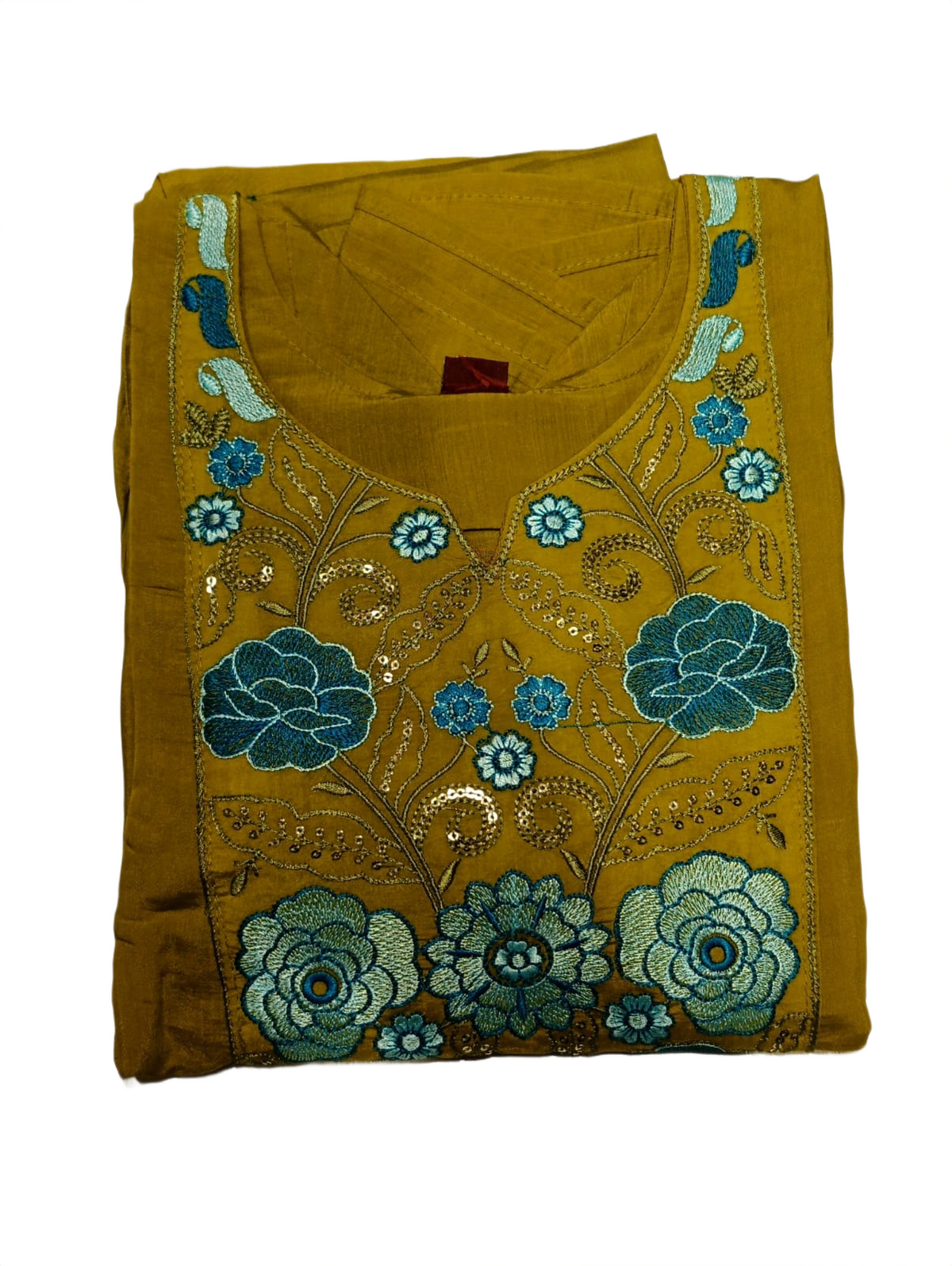Mustard Elegance Embroidered Kurta Set