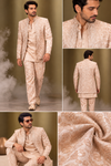 Blush Champagne Embroidered Indo-Western Set