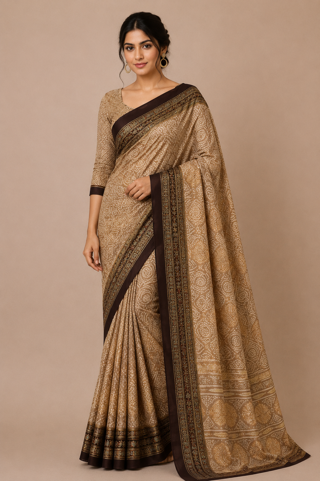 Women’s  Printed Saree with Rich Border