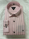 Men's Sky Blue and pink  Striped Full Sleeve Shirt