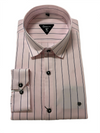 Men's Sky Blue and pink  Striped Full Sleeve Shirt