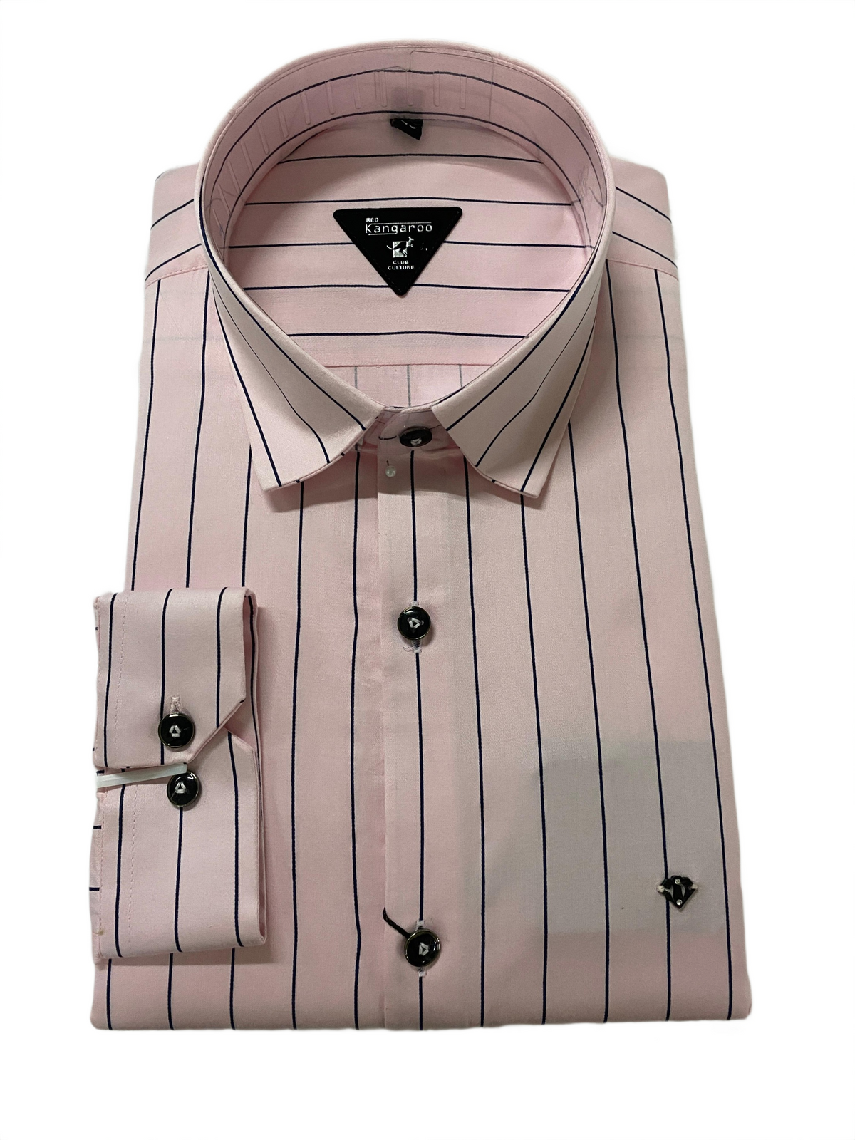 Men's Sky Blue and pink  Striped Full Sleeve Shirt