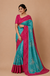 Women’s  Printed Saree with Floral Design
