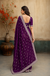 Royal Purple Silver Zari Woven Saree